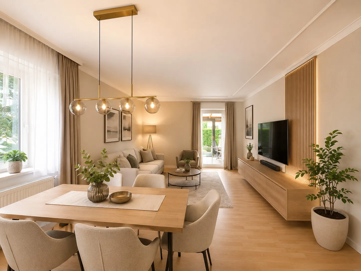 Wohnzimmer KI generiert