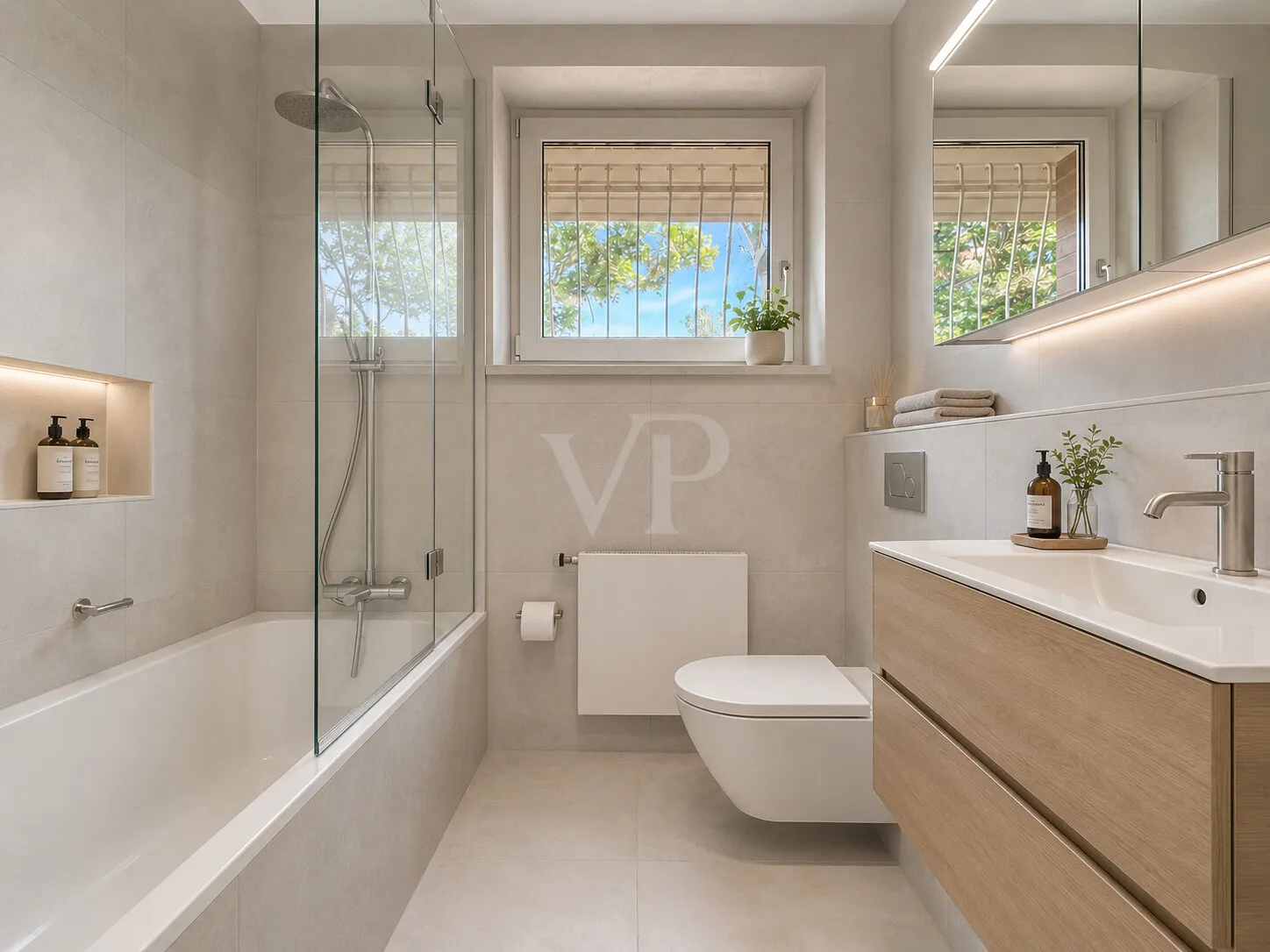 Badezimmer 1 EG - KI generiertes Wohnbeispiel