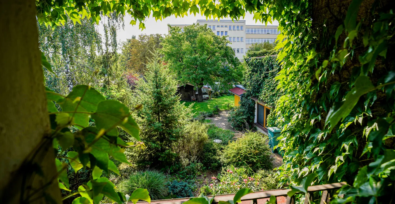 Gartenblick aus dem Flur OG