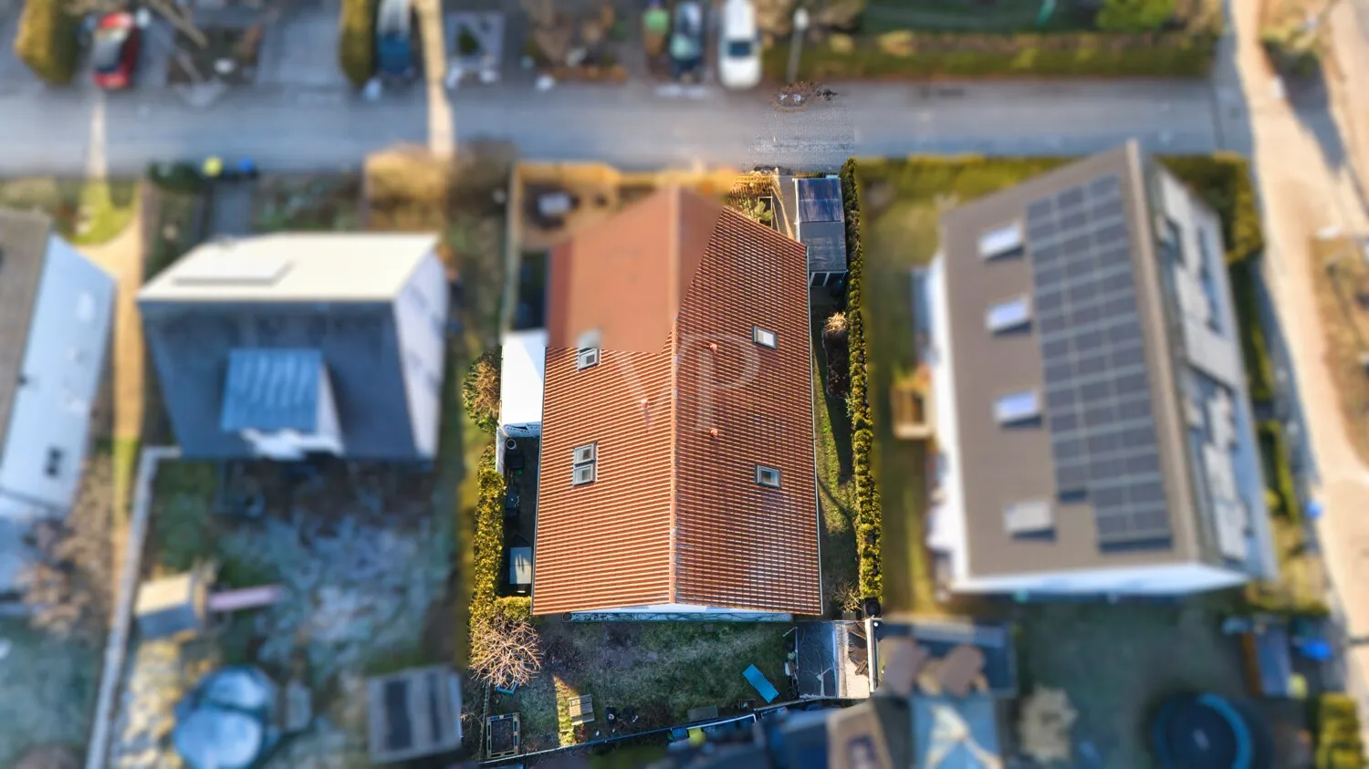 Hausansicht von oben