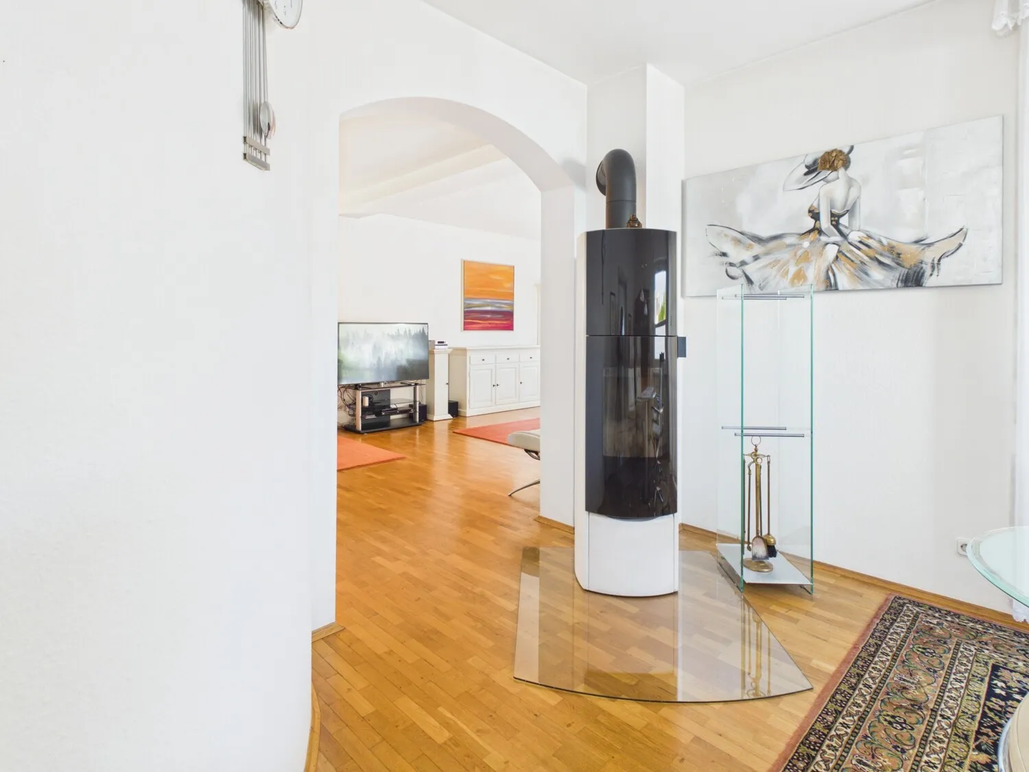 Kaminofen im Esszimmer