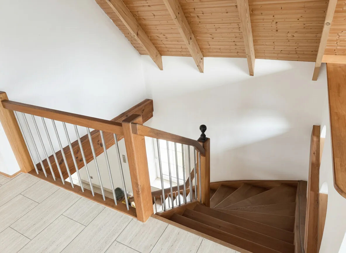 Massive Holztreppe