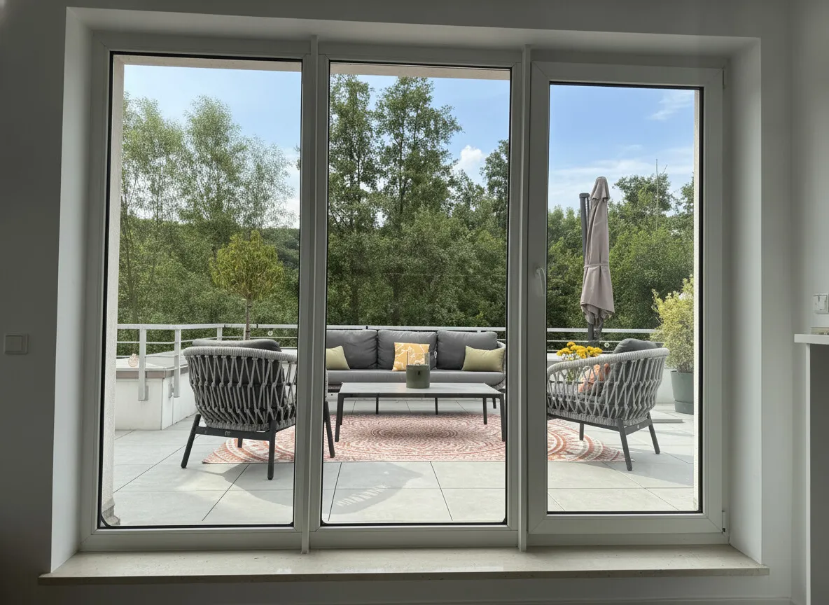 Blick auf Dachterrasse