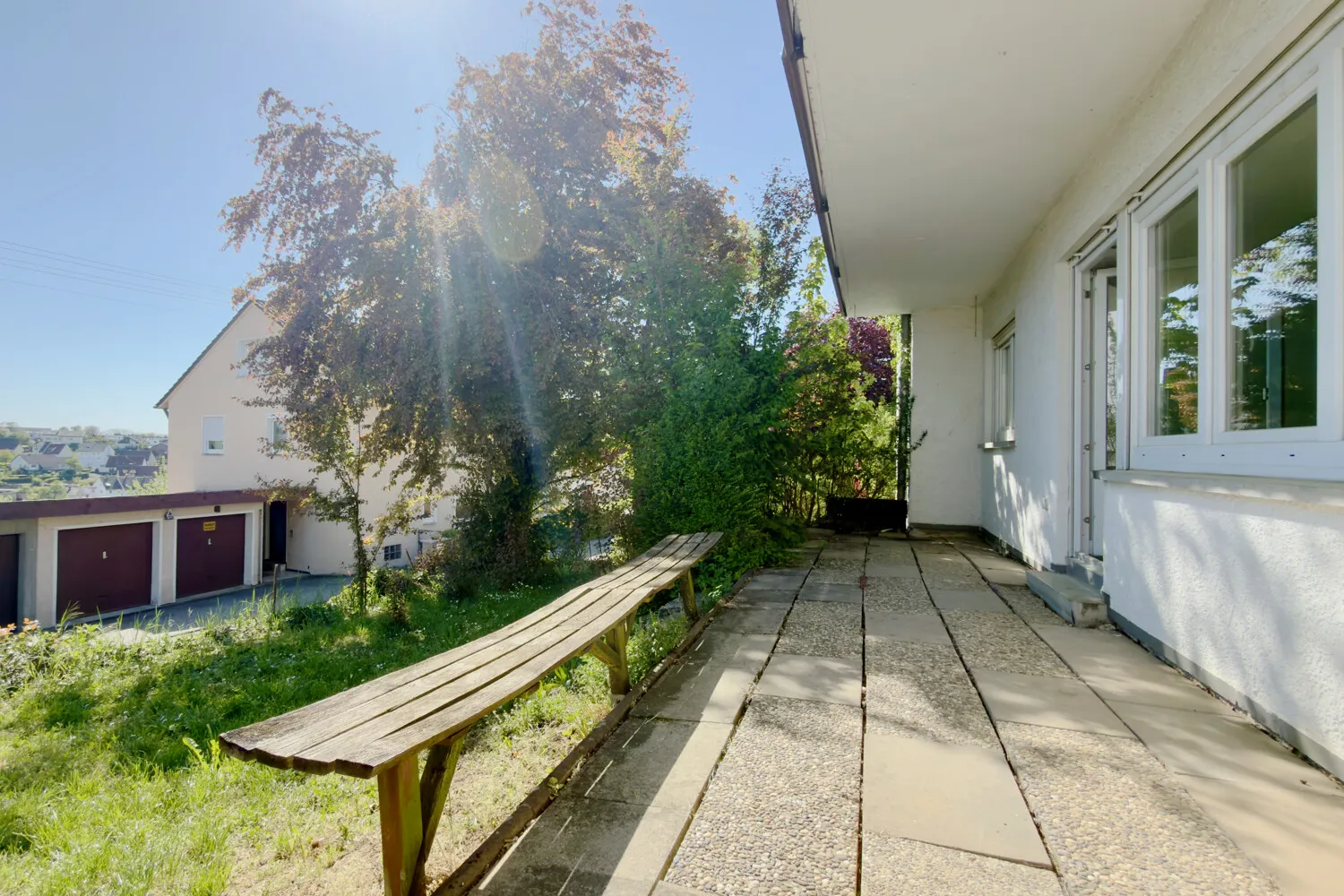 Südwestterrasse im Untergeschoss