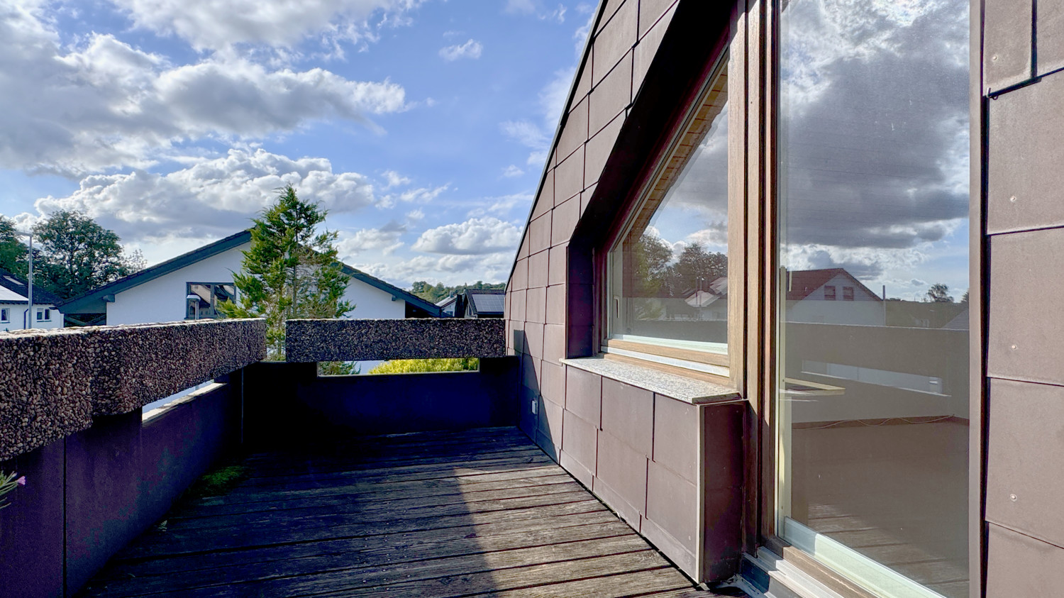 Sonnenbalkon im Obergeschoss