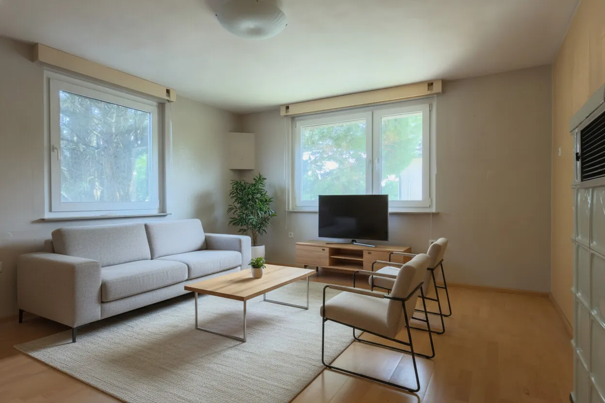 Wohnzimmer mit virtueller Einrichtung