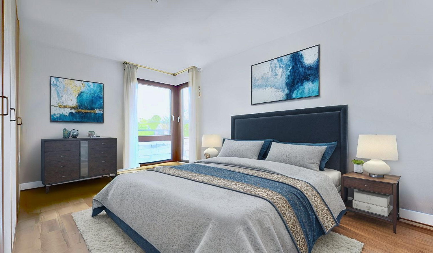 Schlafzimmer mit virtueller Einrichtung