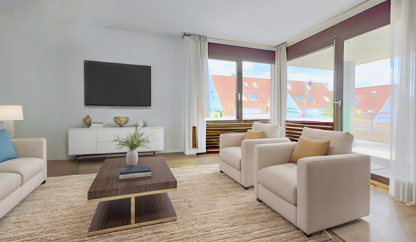 Wohnzimmer mit virtueller Einrichtung