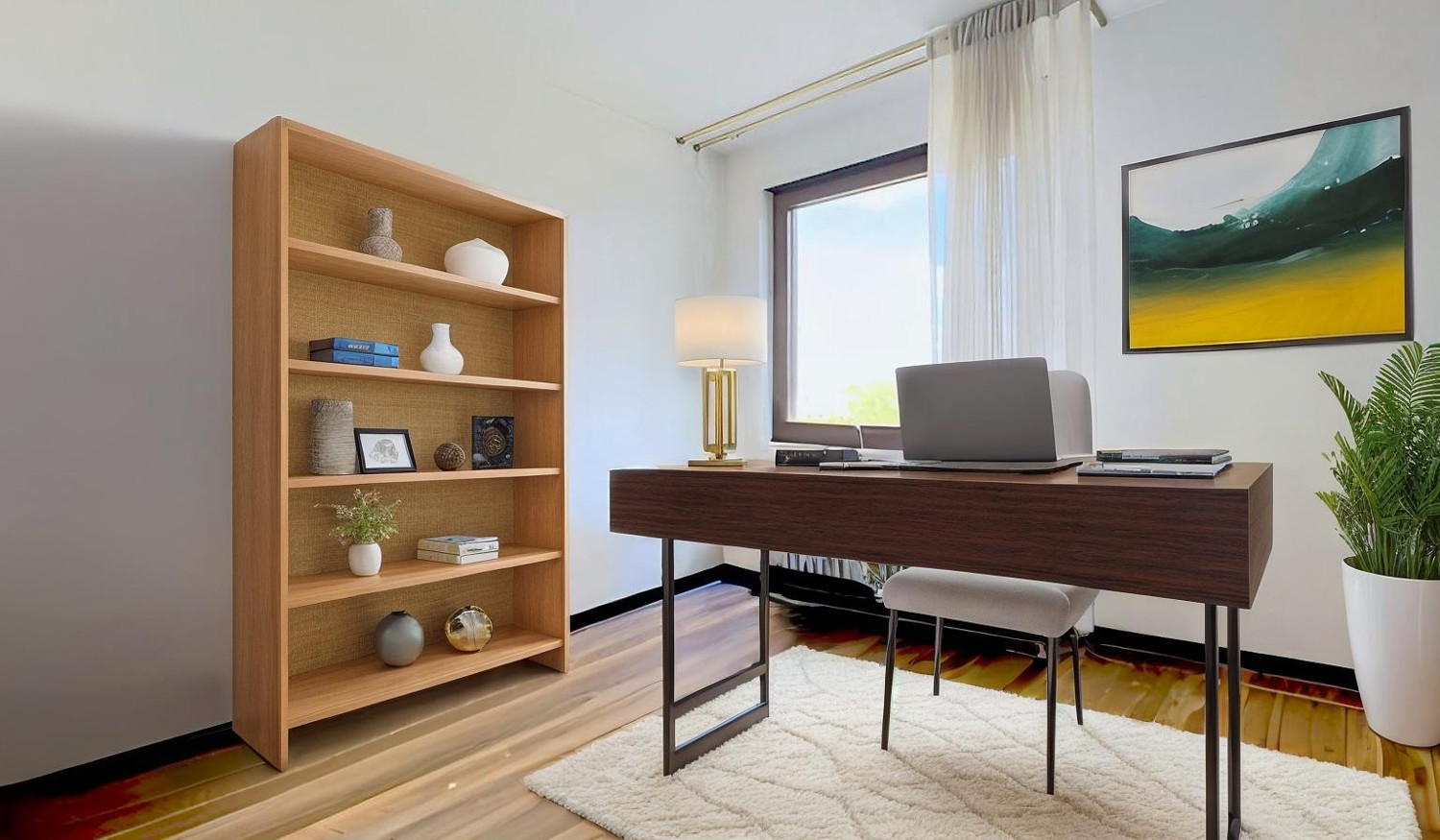 Arbeitszimmer oder Kinderzimmer mit virtueller Einrichtung