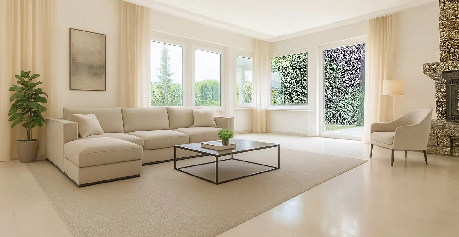 Wohnzimmer modernisiert mit virtueller Einrichtung