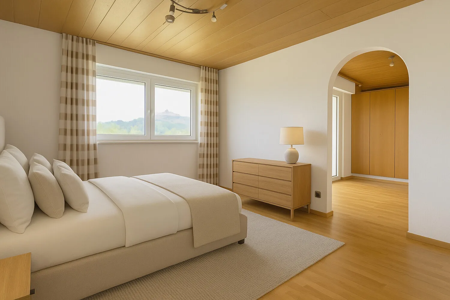 Schlafzimmer mit virtueller Einrichtung