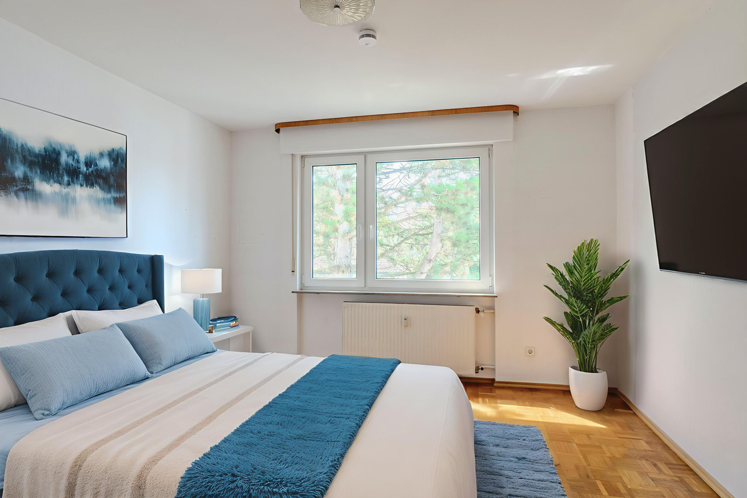 Schlafzimmer mit virtueller Einrichtung