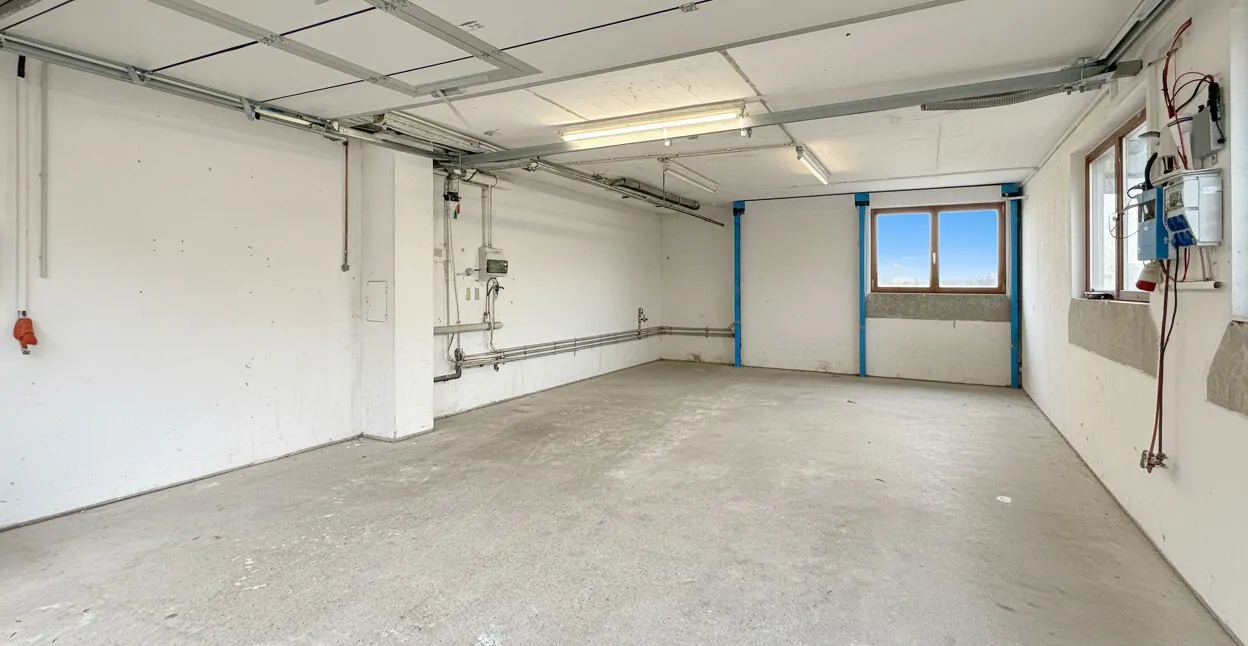 Garage mit virtueller räumung der Garage