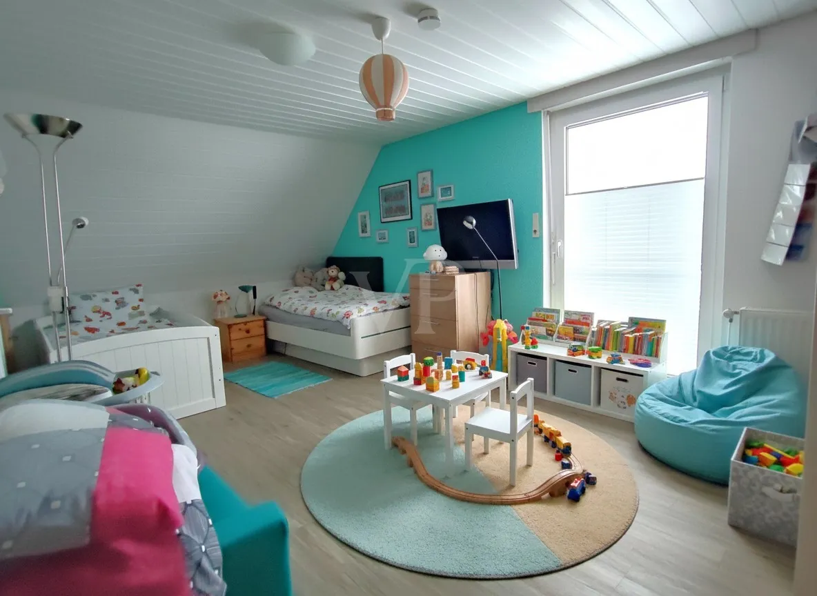 Schlafzimmer III (mit KI neu eingerichtet)