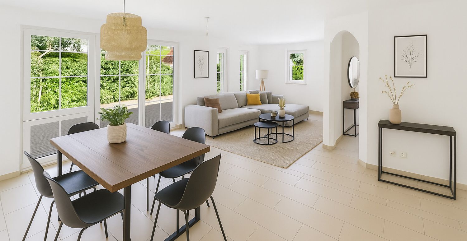 Wohnzimmer KI Einrichtungsbeispiel