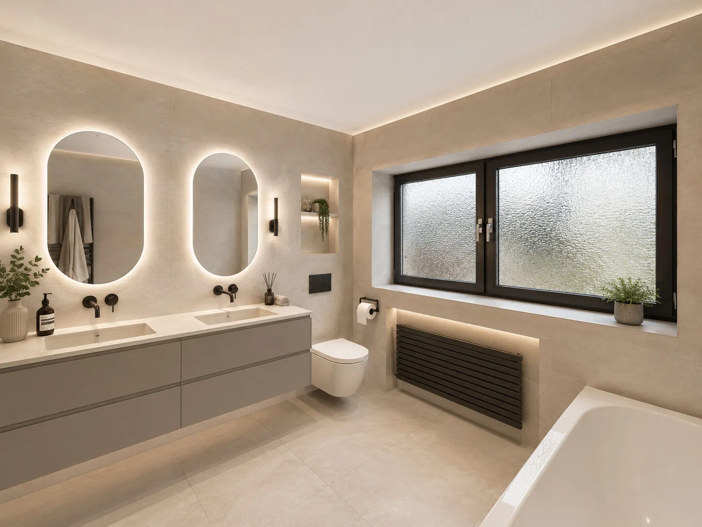 Gestaltungsmöglichkeit Badezimmer (KI generiert)