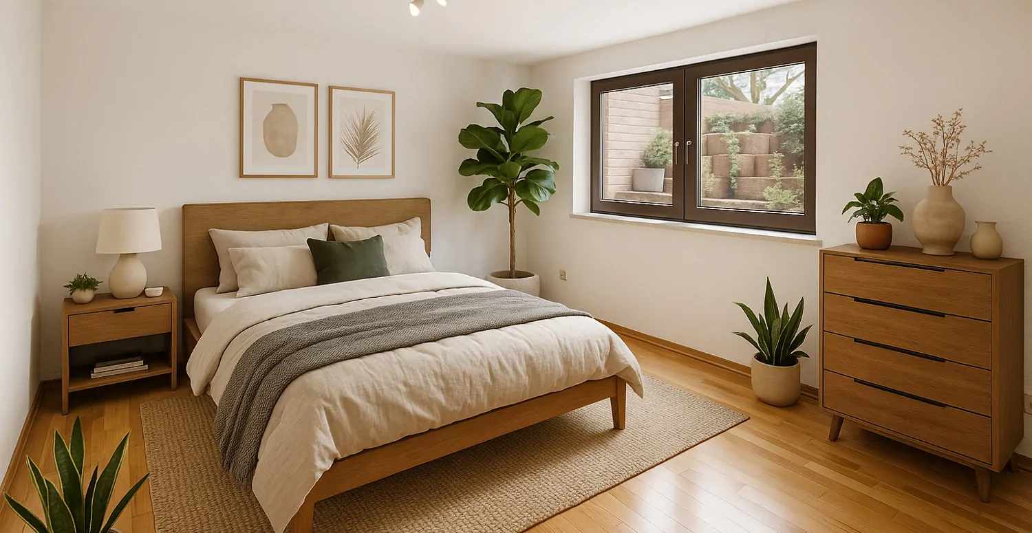 Schlafzimmer (KI-Staging)