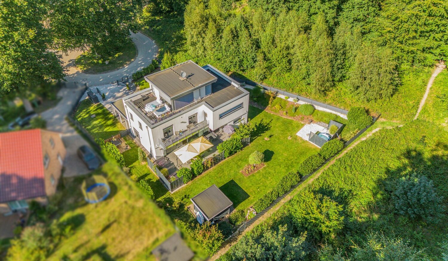 Luftbild Waldseite