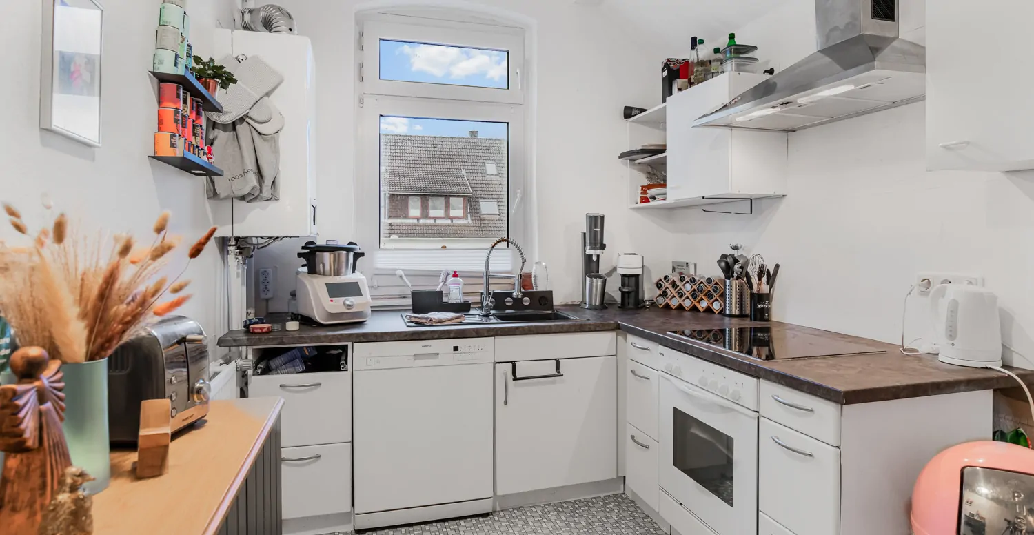 Küche im Dachgeschoss