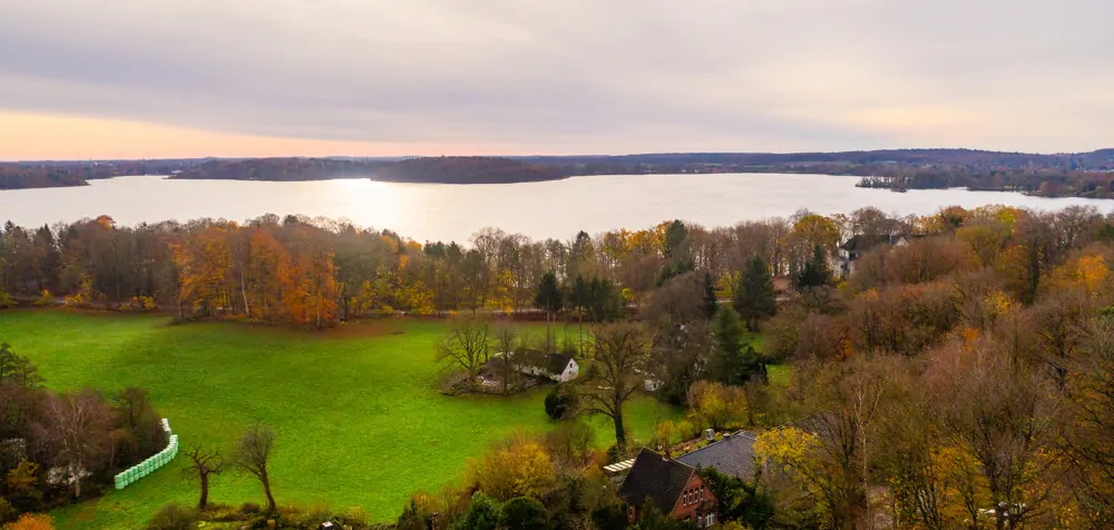 Luftaufnahme Entfernung See