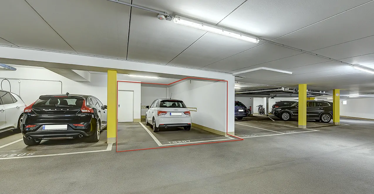 Doppelstellplatz in der Tiefgarage