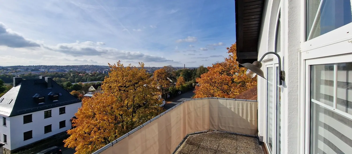 Blick vom Balkon