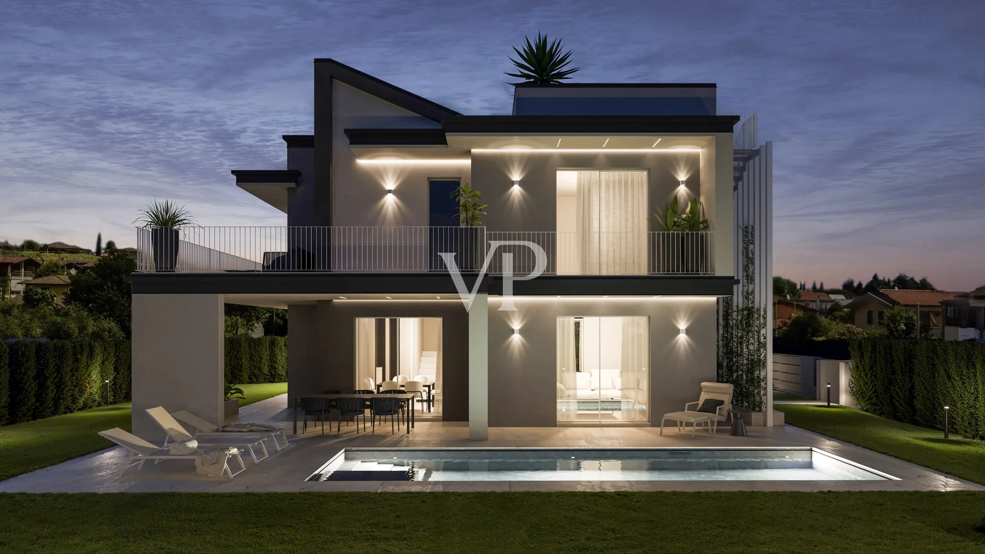 Villa al tramonto