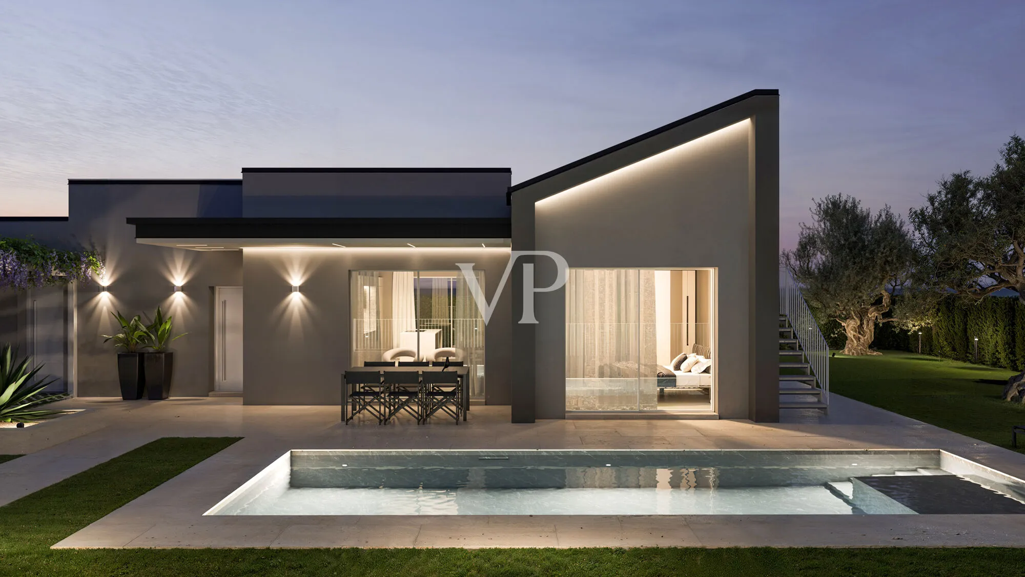 Villa al tramonto