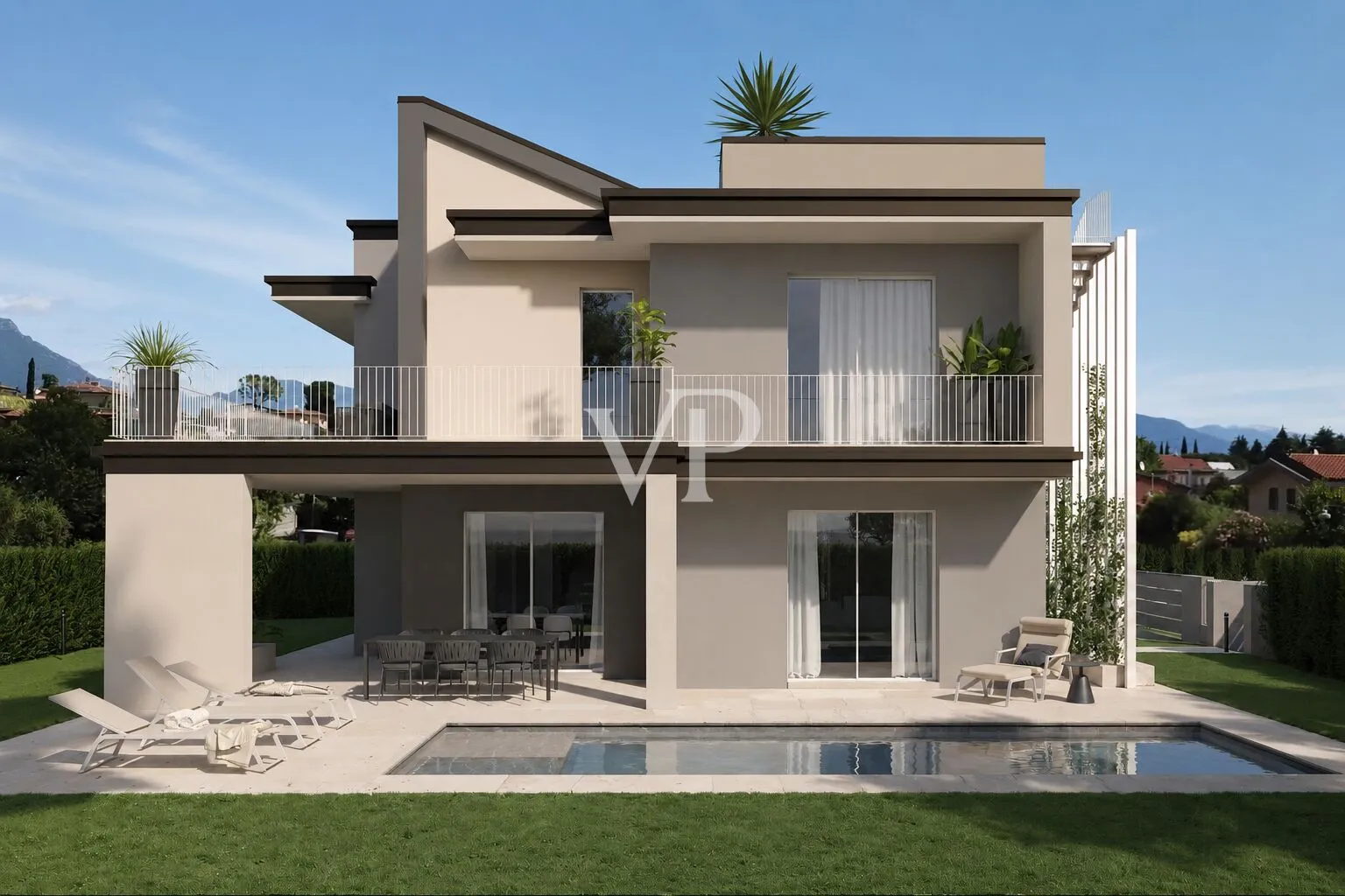 Nueva villa contemporánea con piscina privada en el corazón de Moniga del Garda