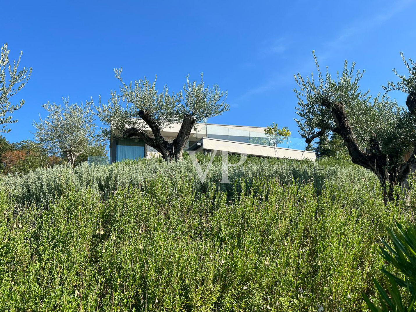 Modern villa with pool and beautiful view of the bay of Garda.