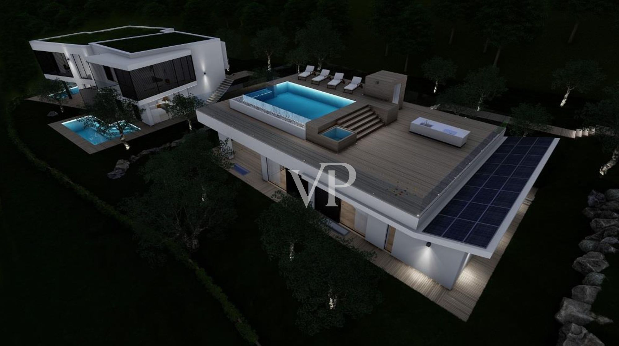 Render Villa 2 und 3+4