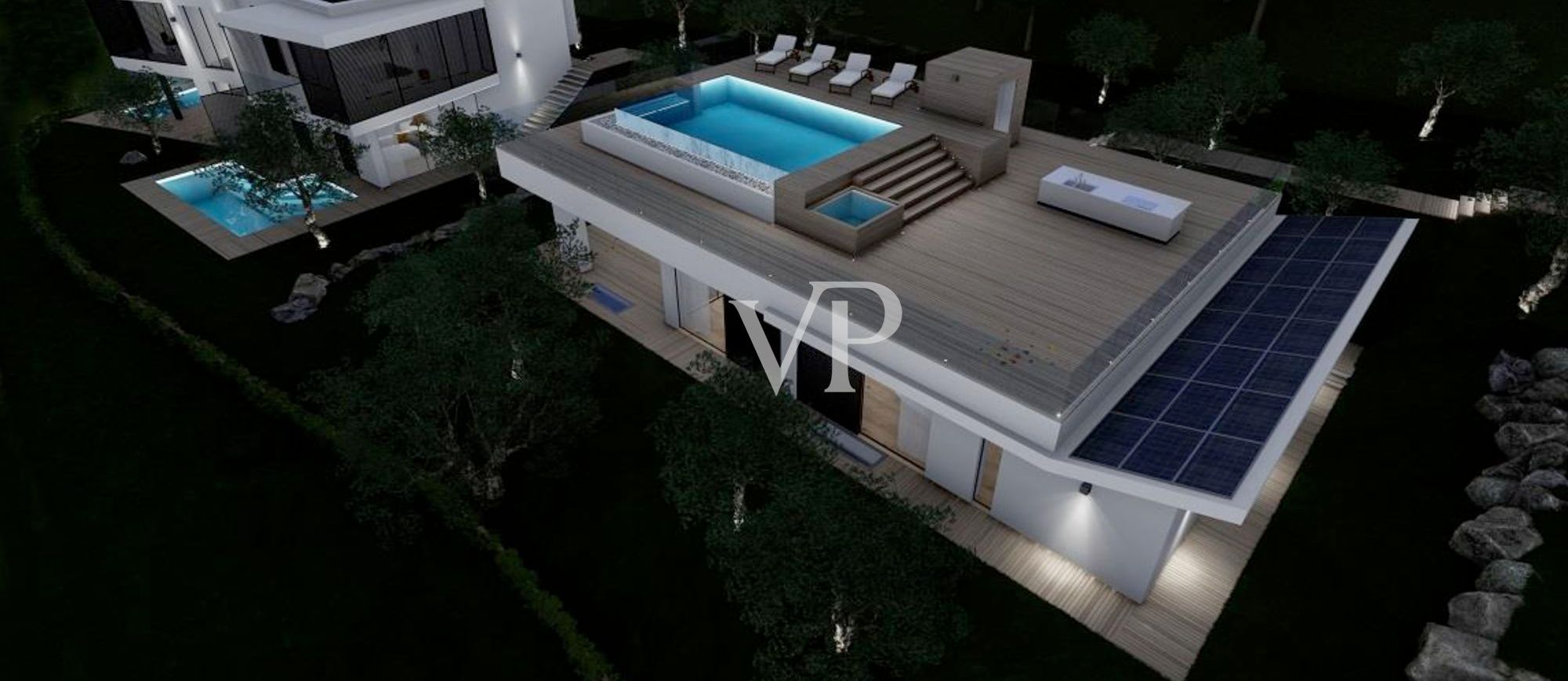 Render Villa 2 und 3+4