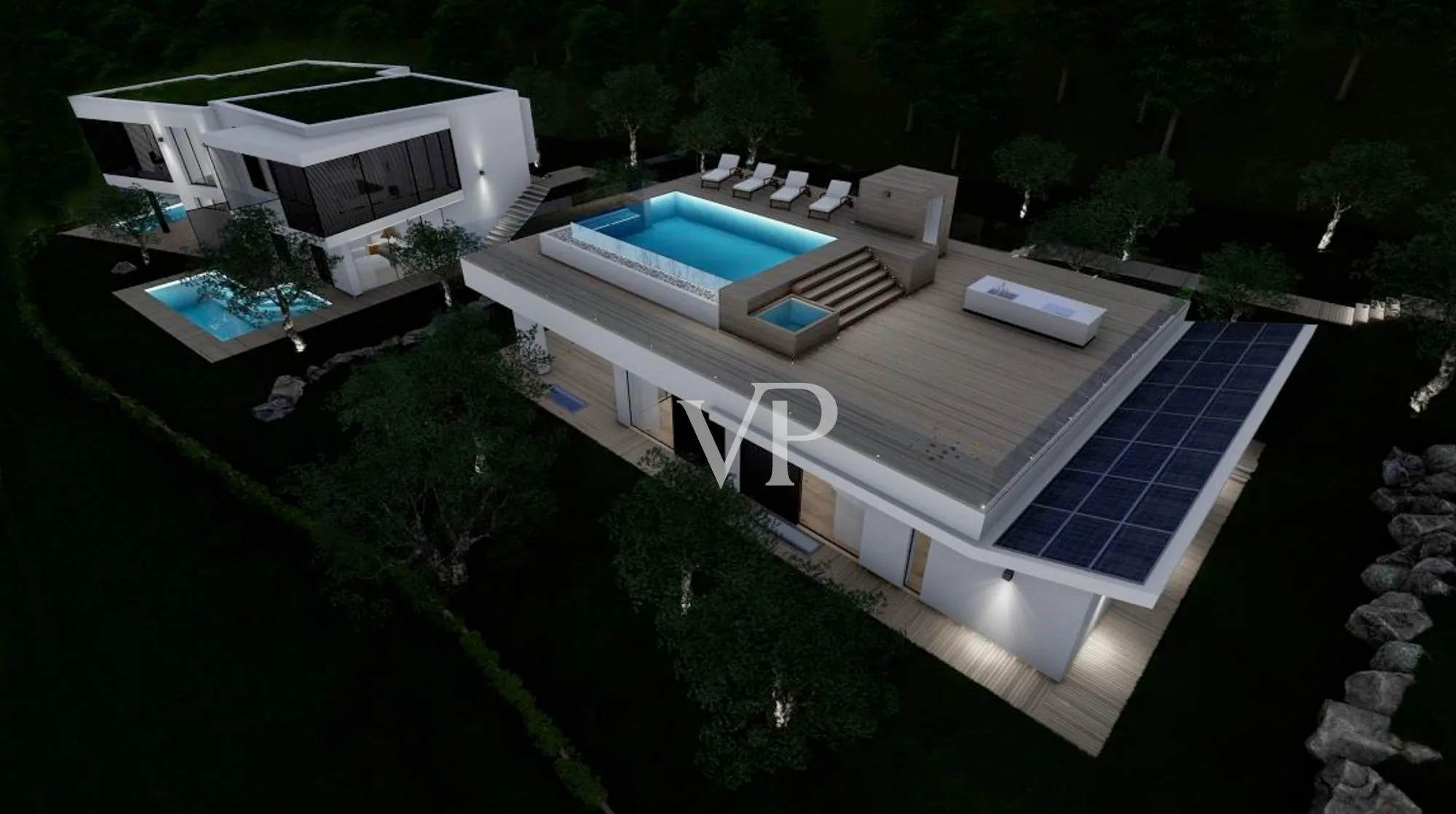 Render Villa 2 und 3+4