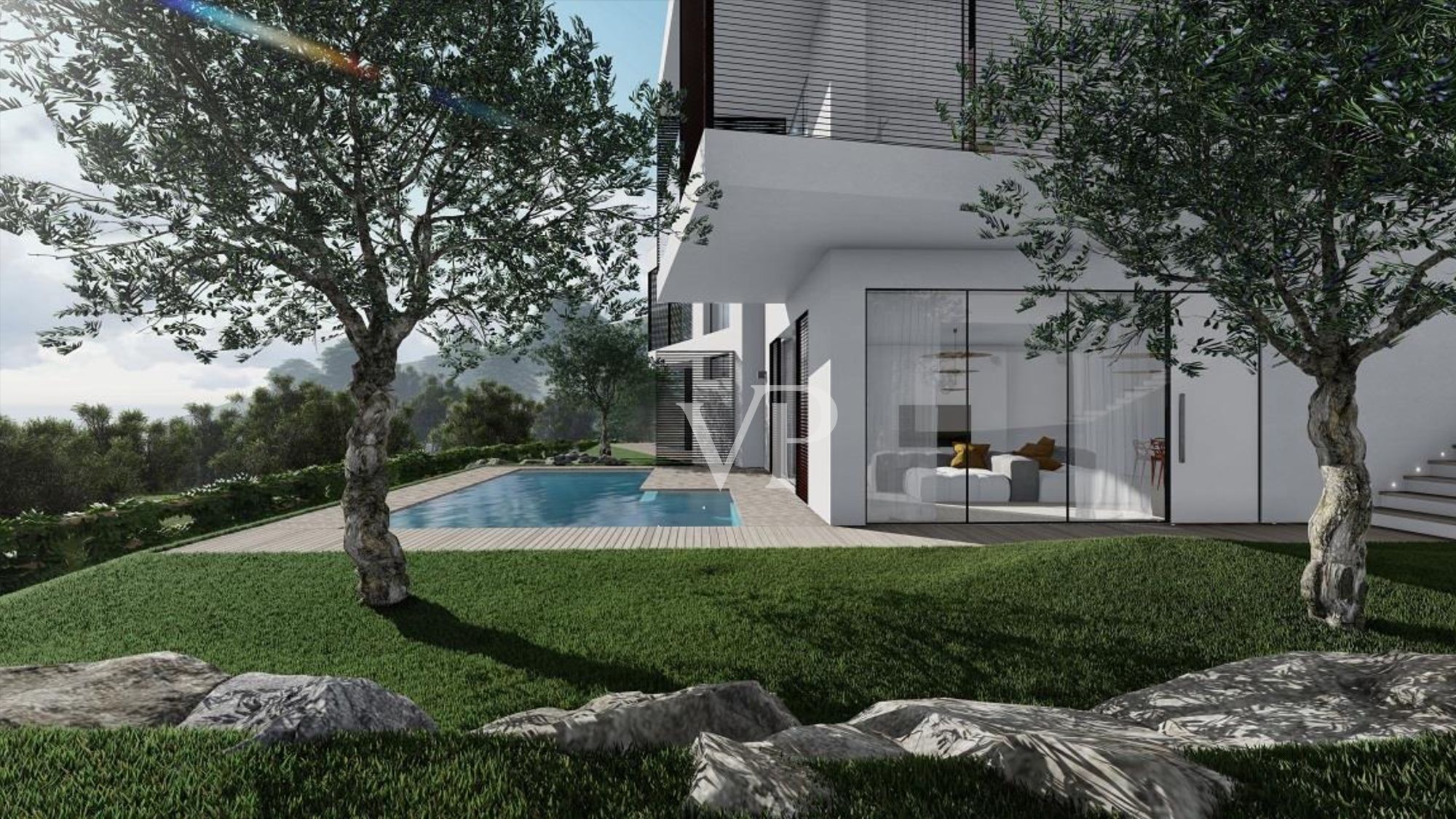 Villa de nueva construcción con fantásticas vistas al lago en zona tranquila y exclusiva