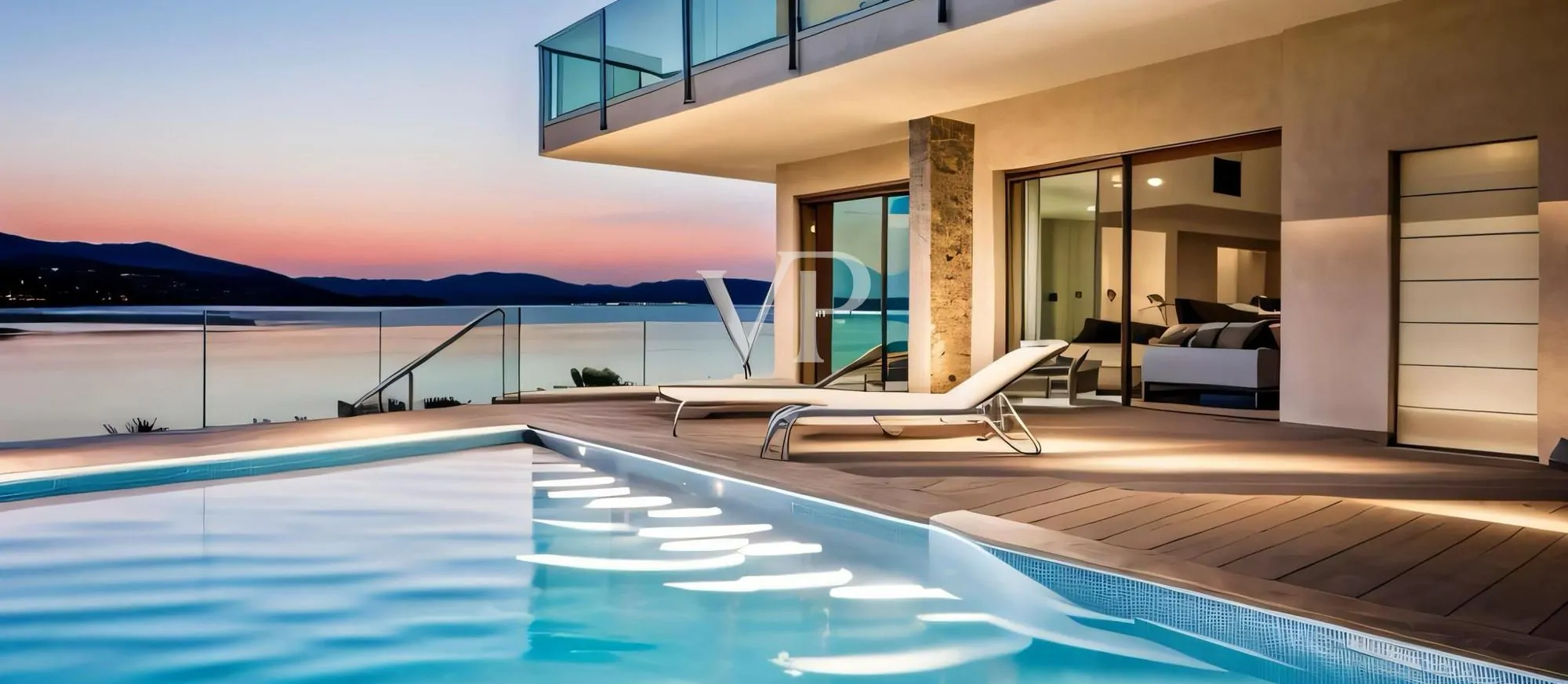 Impresionante villa con vistas al lago y piscina privada