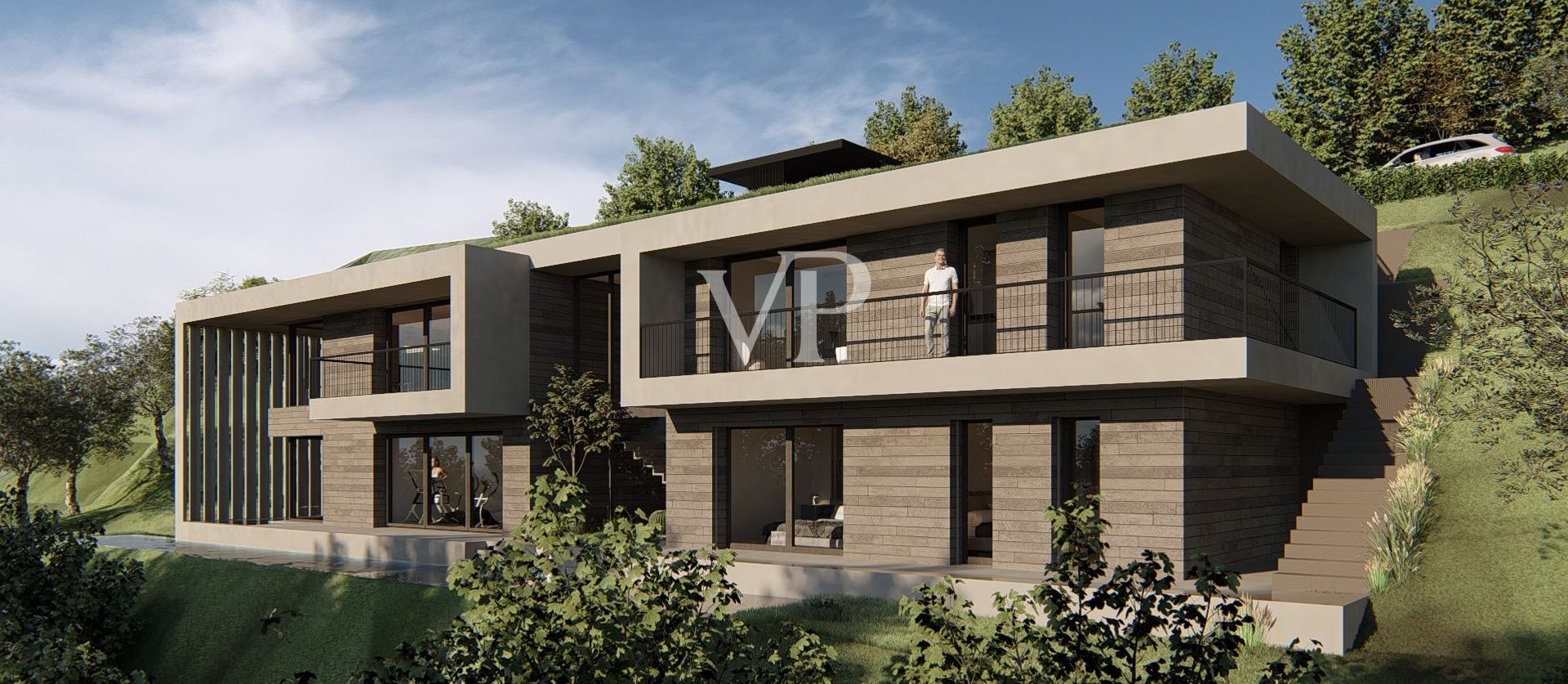 Bauland mit Projekt in privater Lage mit Seeblick in Toscolano Maderno