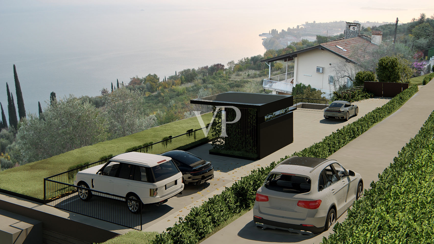 Building land with project in private area with lake view in Toscolano Maderno