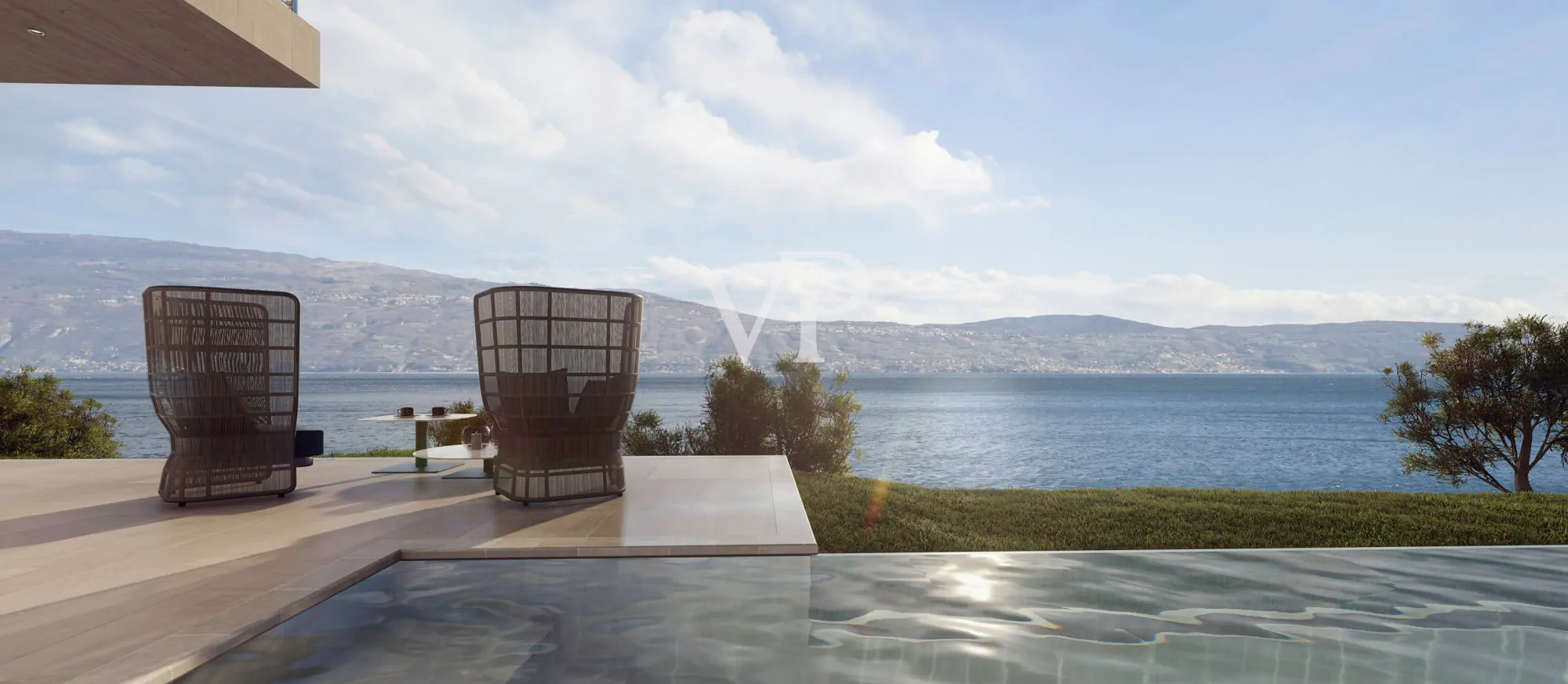 Terreno edificabile con vista lago magnifica e progetto per una casa moderna