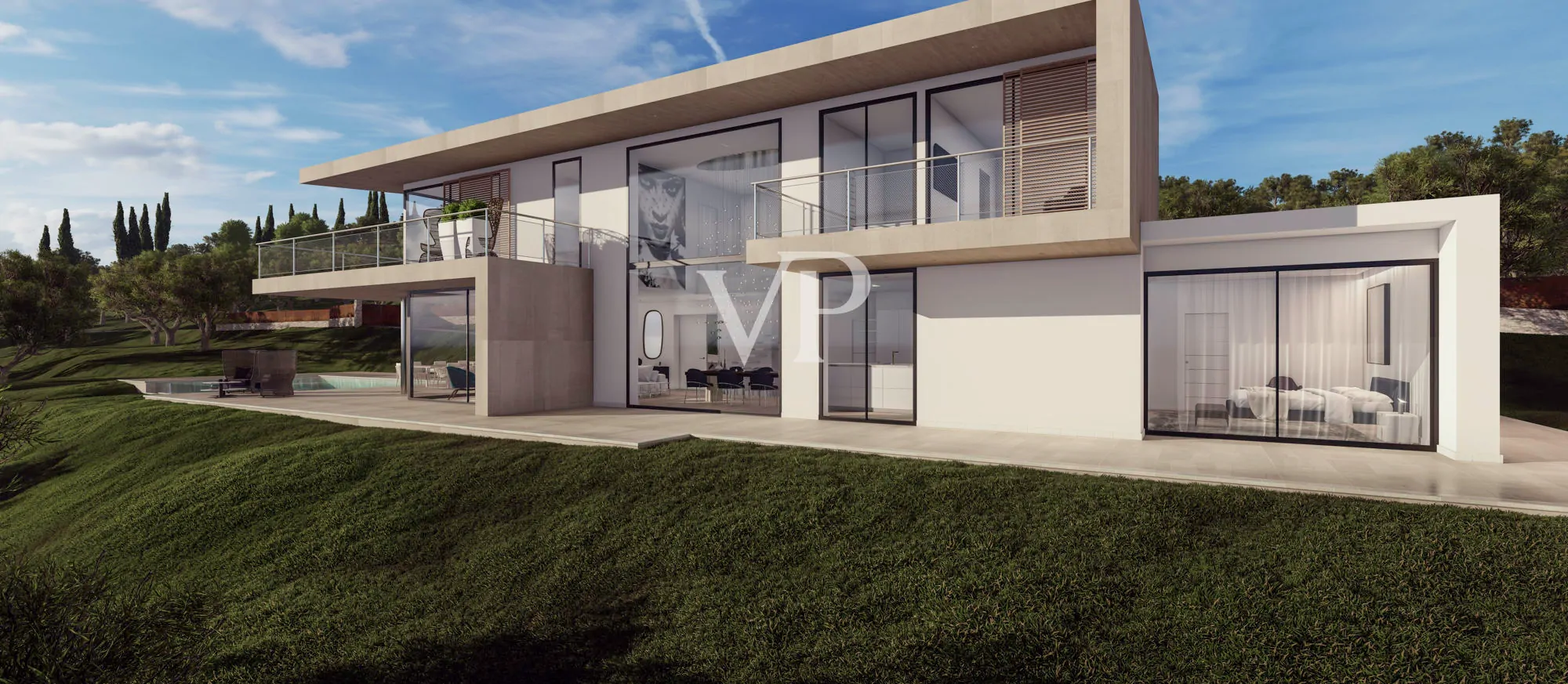 Terreno edificabile con vista lago magnifica e progetto per una casa moderna