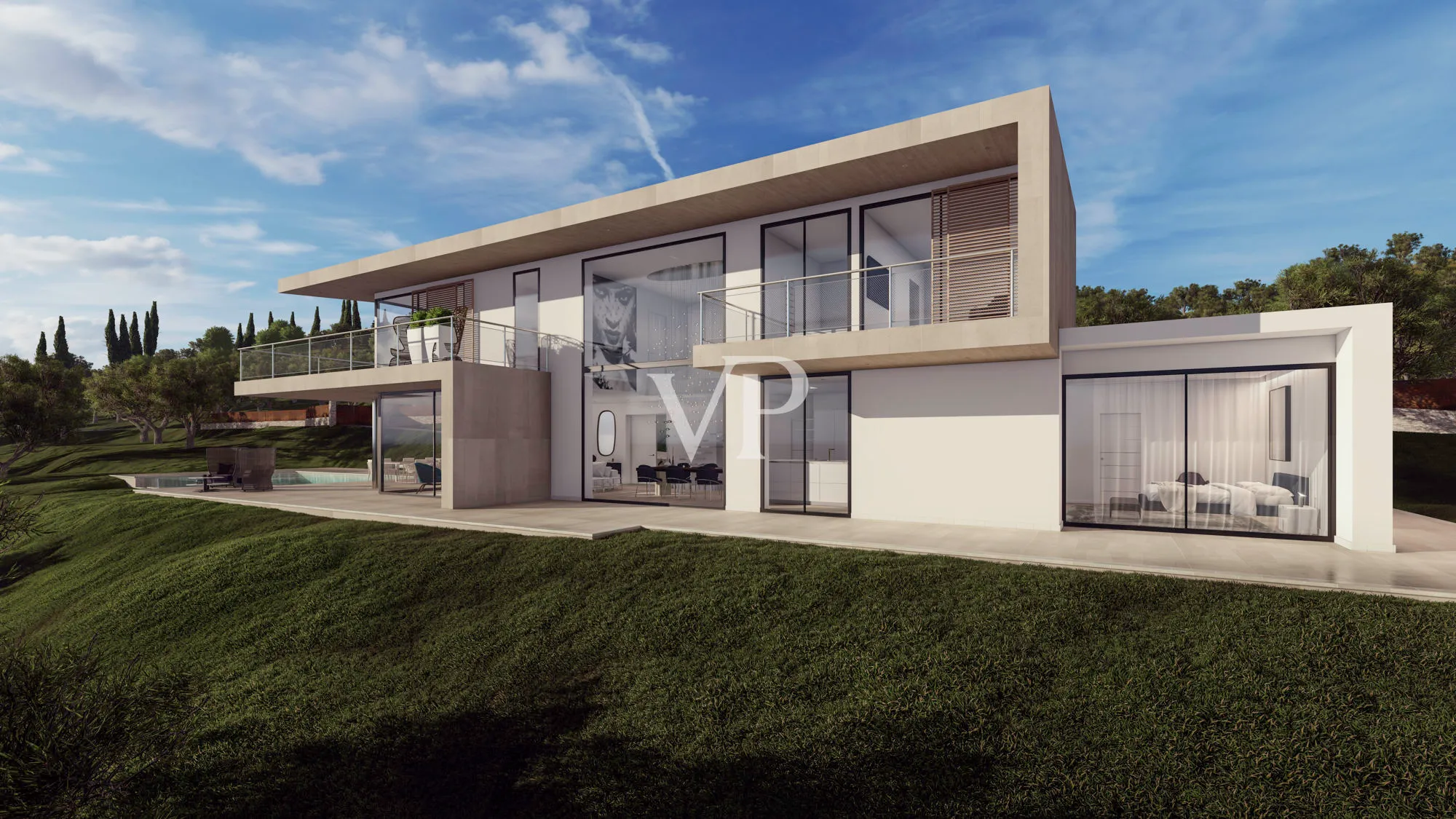 Terreno edificabile con vista lago magnifica e progetto per una casa moderna