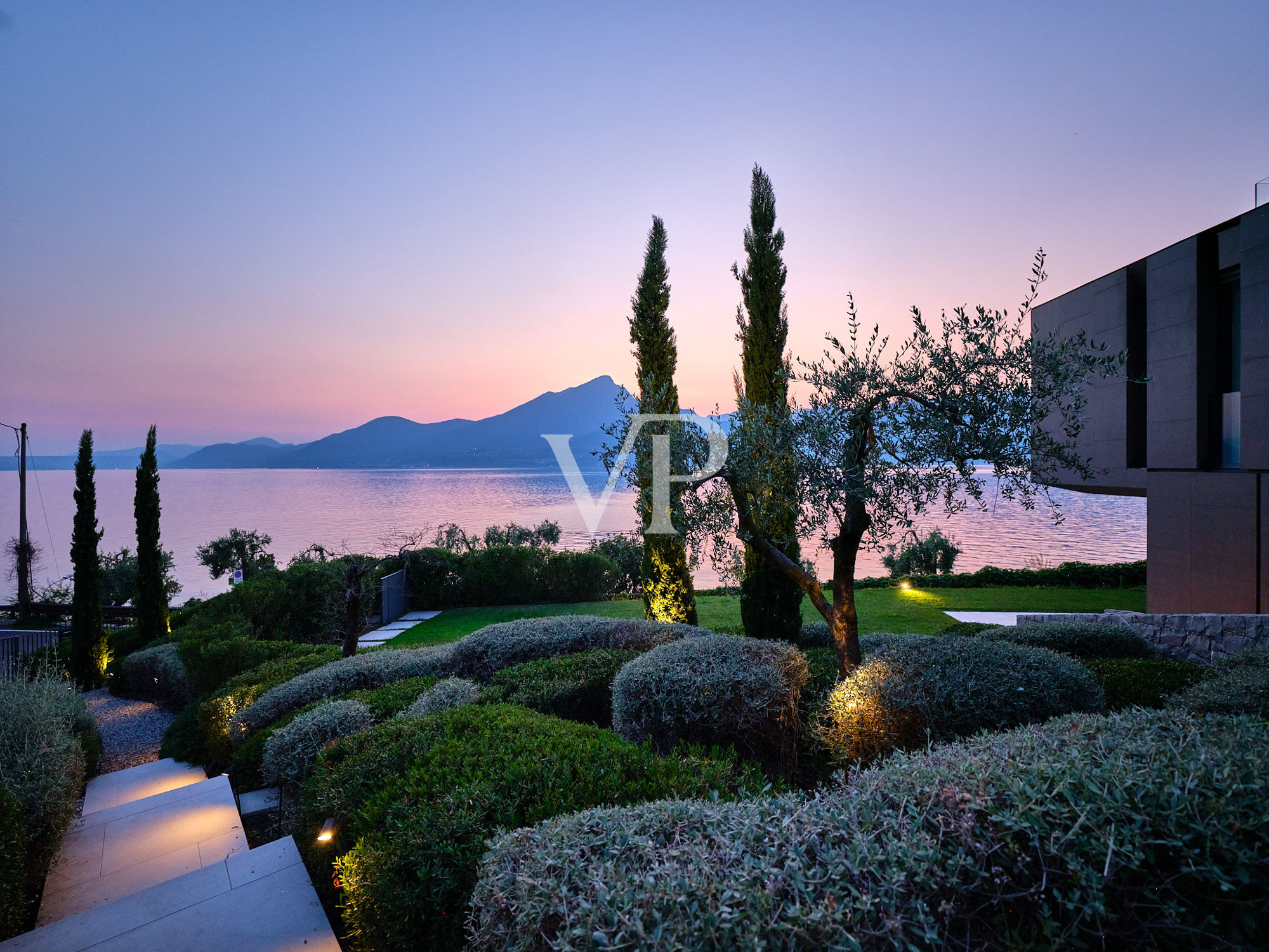 Garden of the Residence by Night