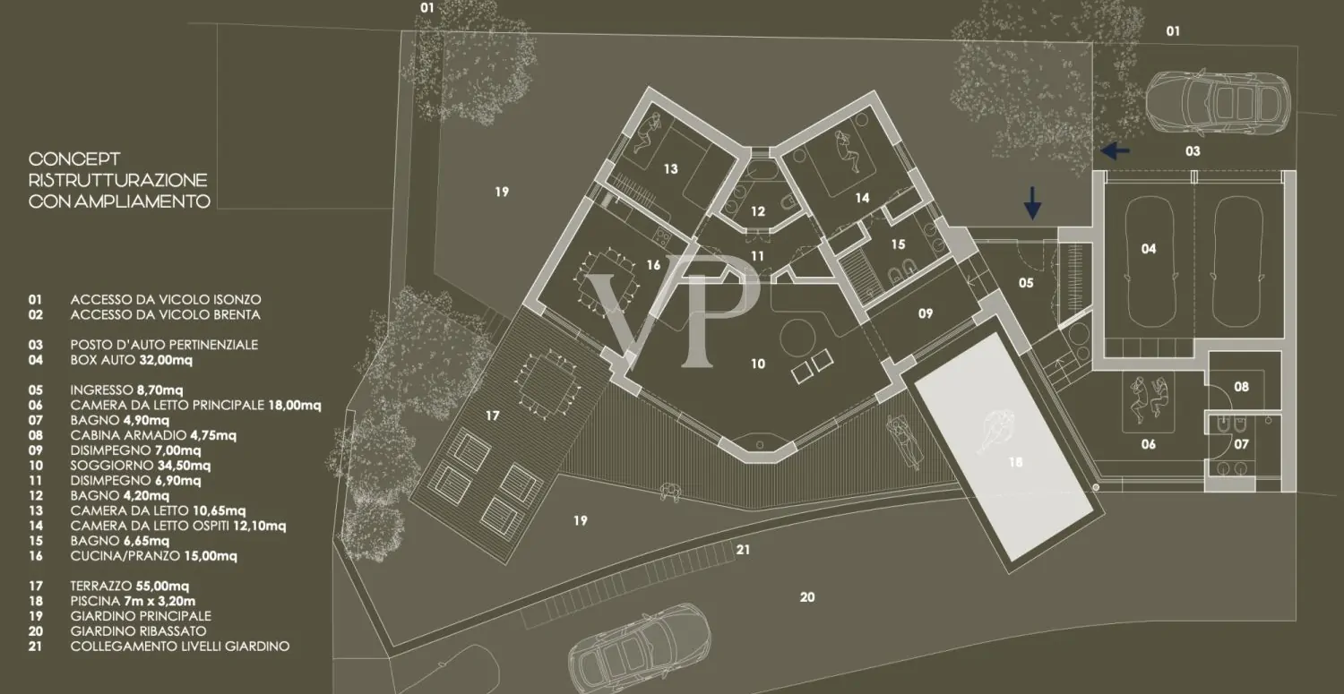 Villa mit Panoramablick in Bardolino