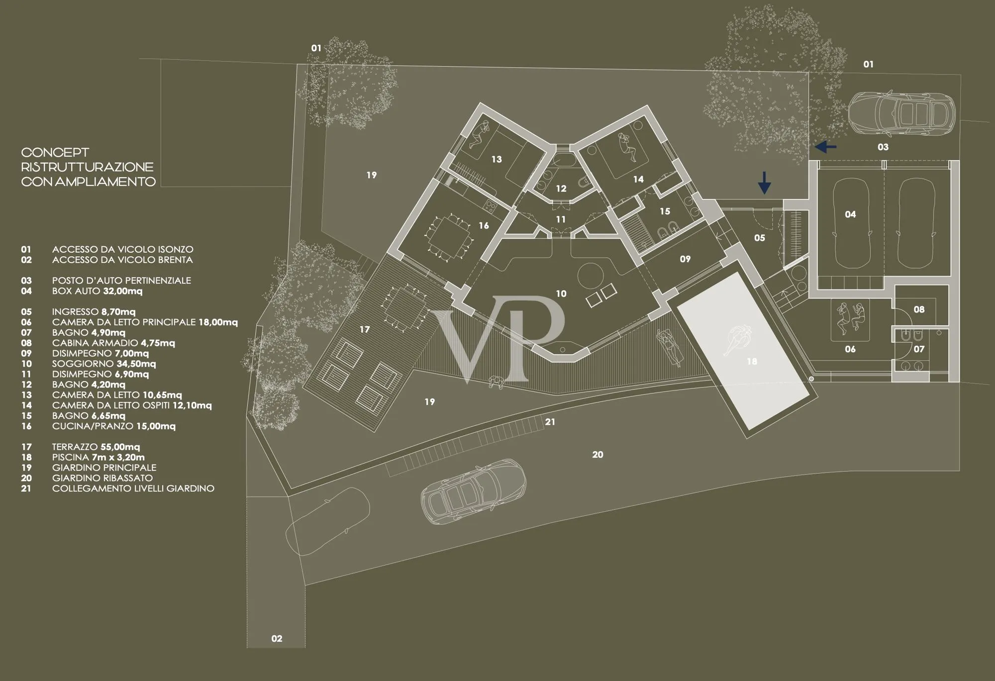 Villa on the panoramic in Bardolino