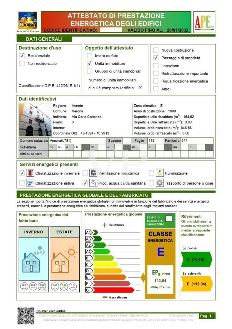 certificato energetico