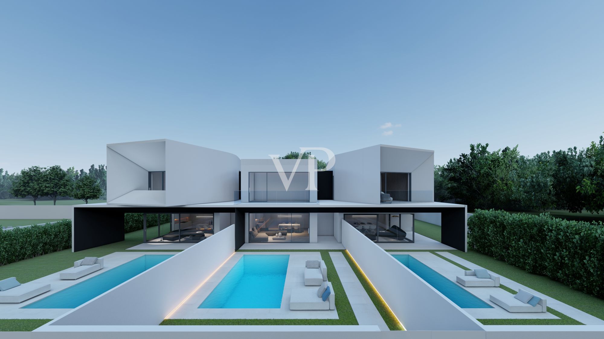 Esclusiva villa a schiera di design con piscina privata e tecnologie all’avanguardia