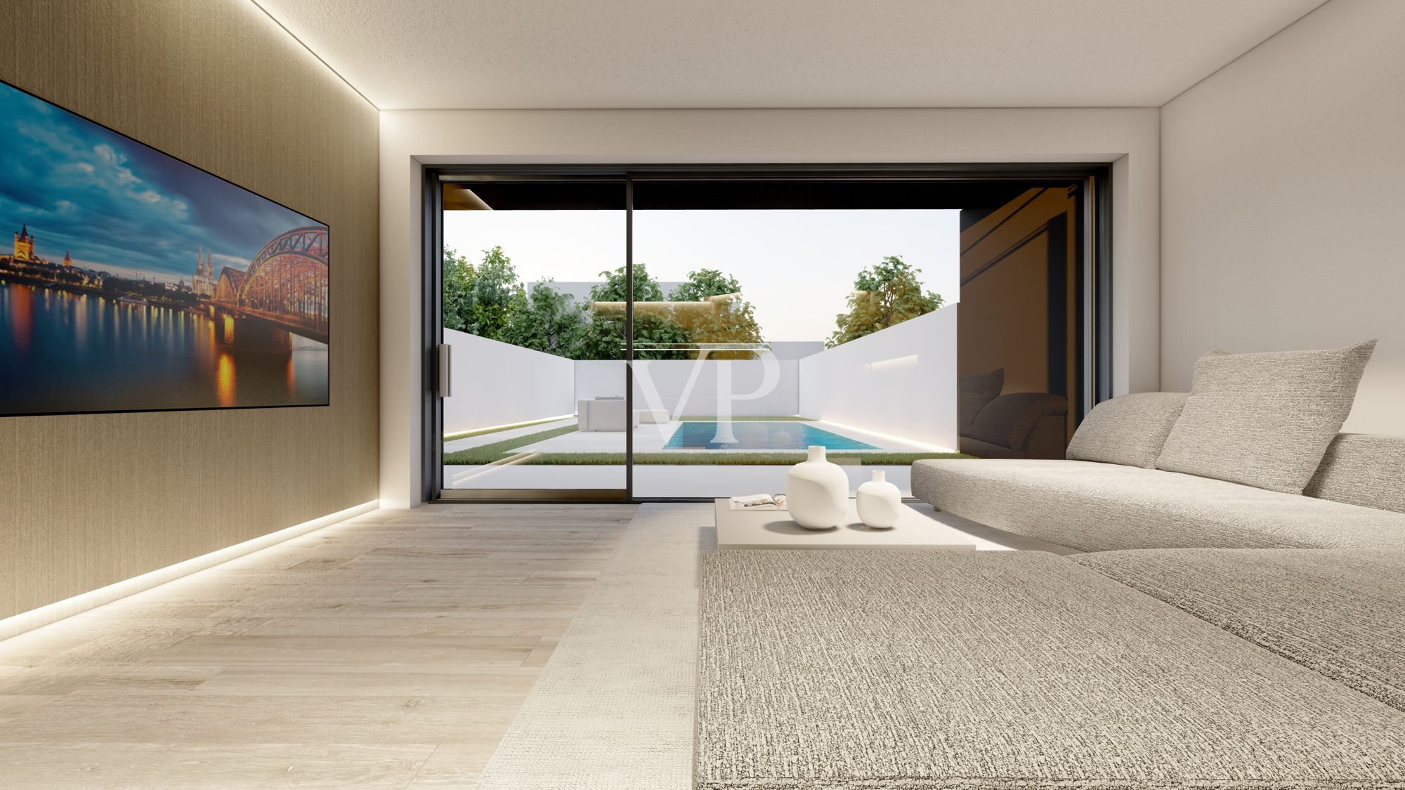 Esclusiva villa a schiera di design con piscina privata e tecnologie all’avanguardia