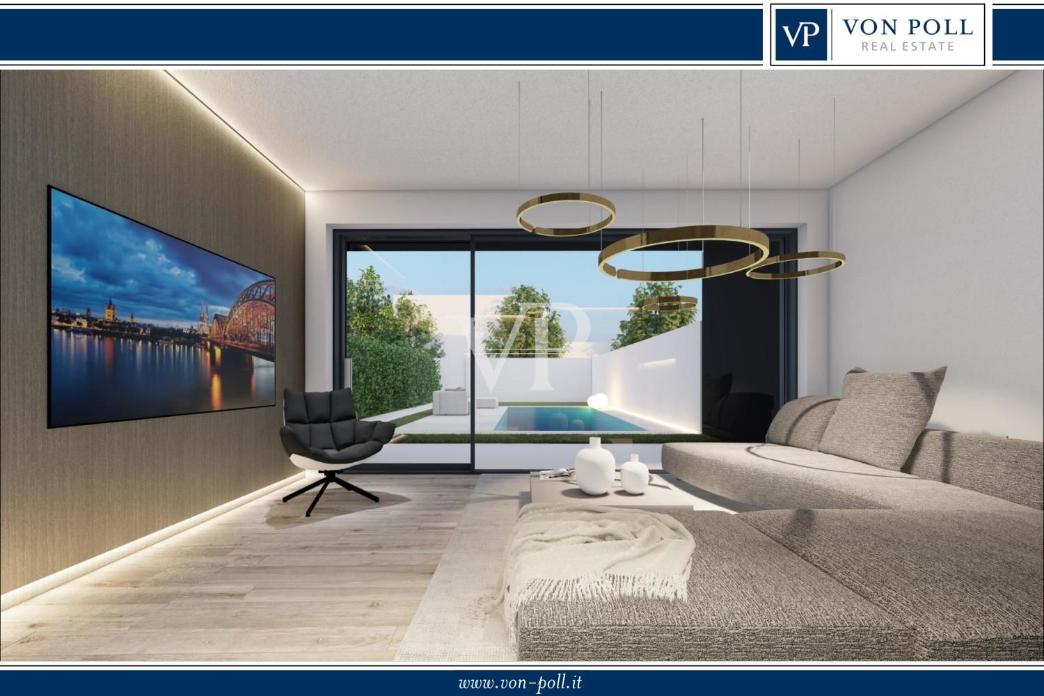 Esclusiva villa a schiera di design con piscina privata e tecnologie all’avanguardia