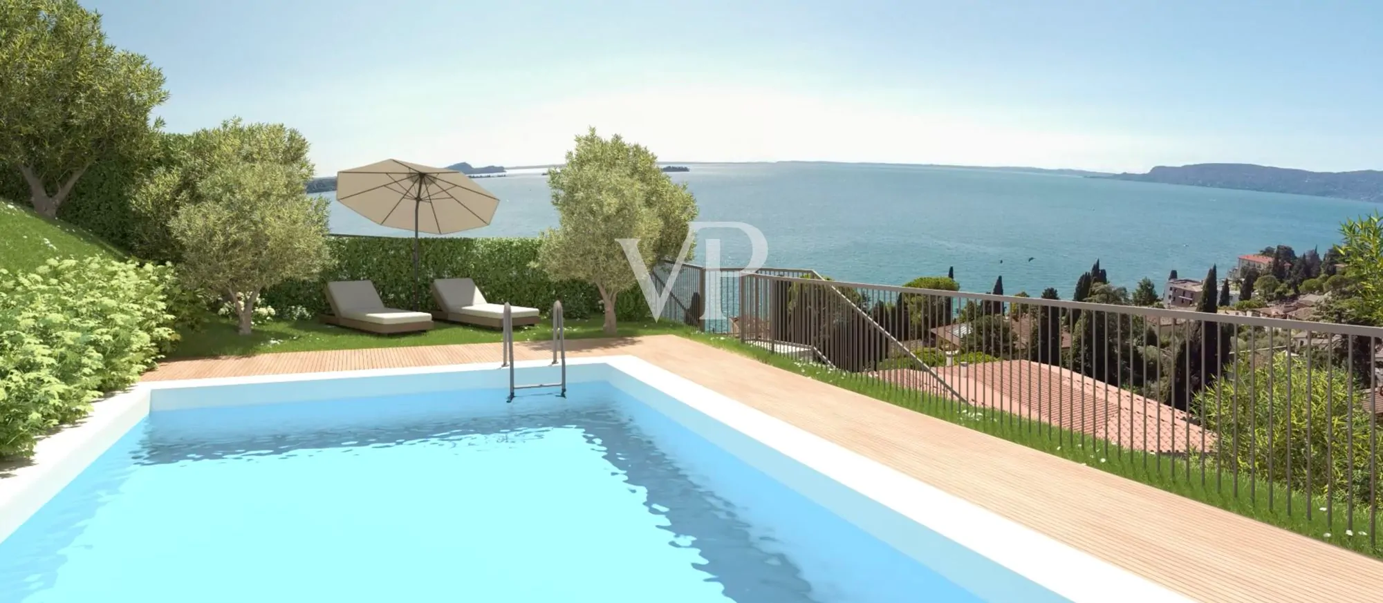 Moderno trilocale a Gardone Riviera in un esclusivo residence vista lago