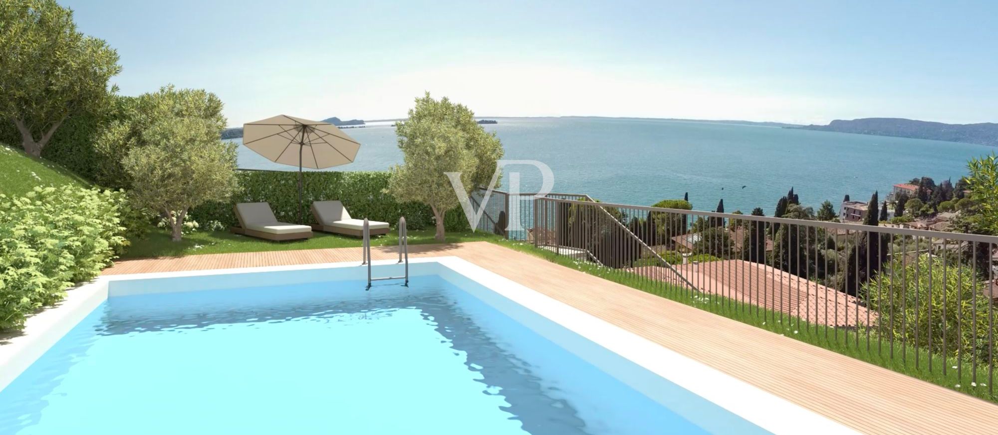 Moderno trilocale a Gardone Riviera in un esclusivo residence vista lago