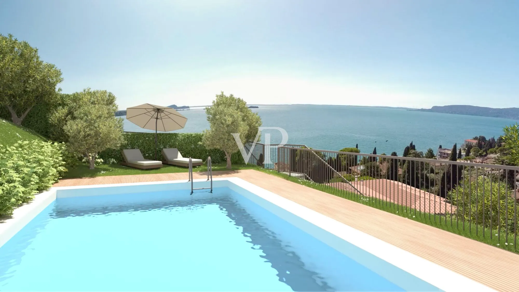 Moderno trilocale a Gardone Riviera in un esclusivo residence vista lago